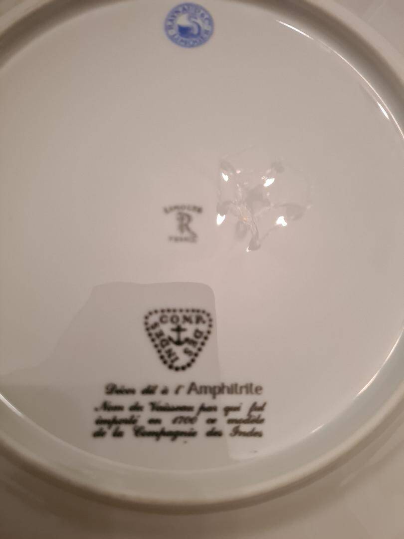 Raynaud Limoges service Compagnie des Indes Amphitrite