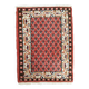 Tapis vintage fait main Indo-Seraband en laine rouge (62cm x 90cm)