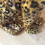 Enamelled terracotta leopard from the 60s Italy