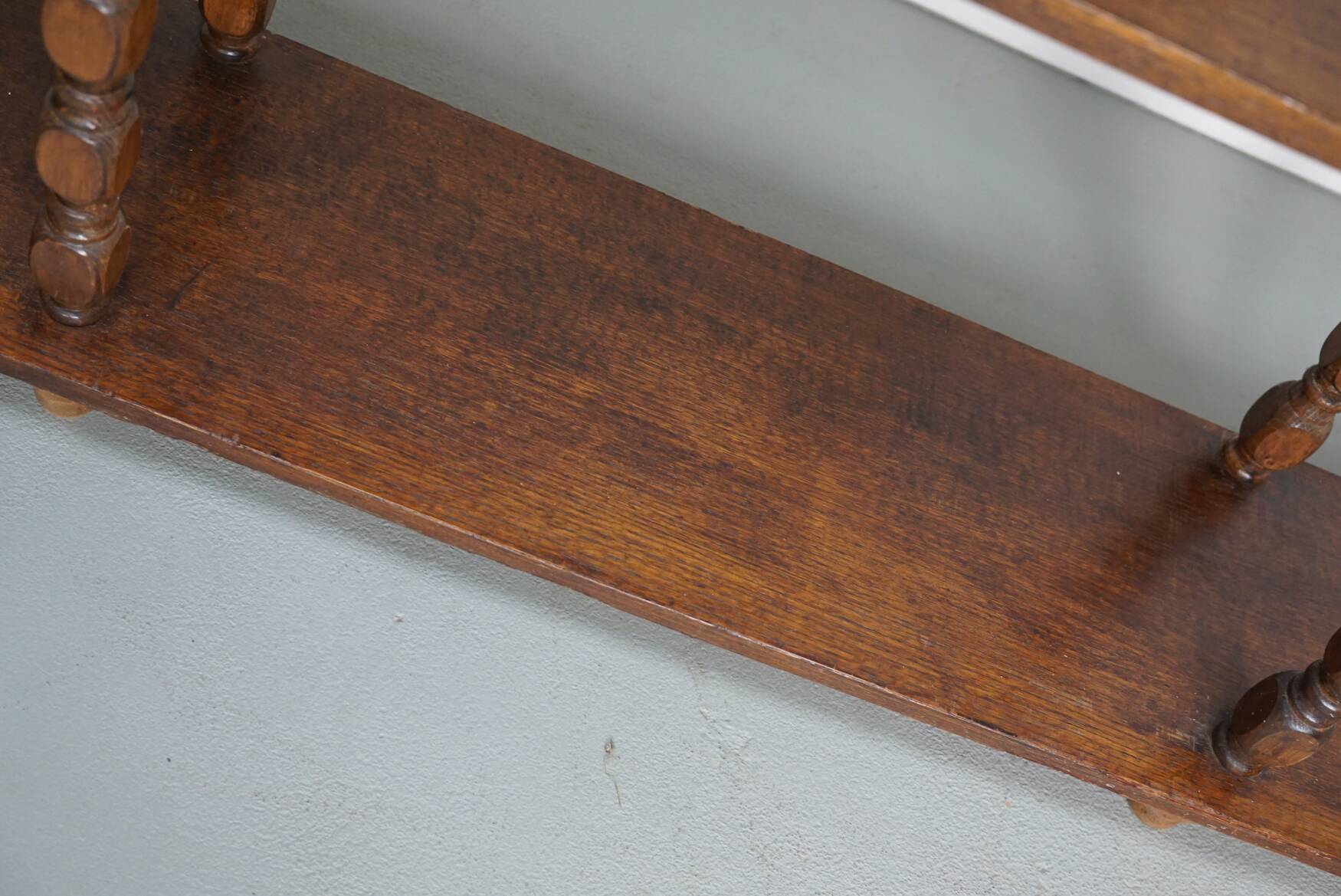 French Oak Mid-Century Bobbin Shelving Unit