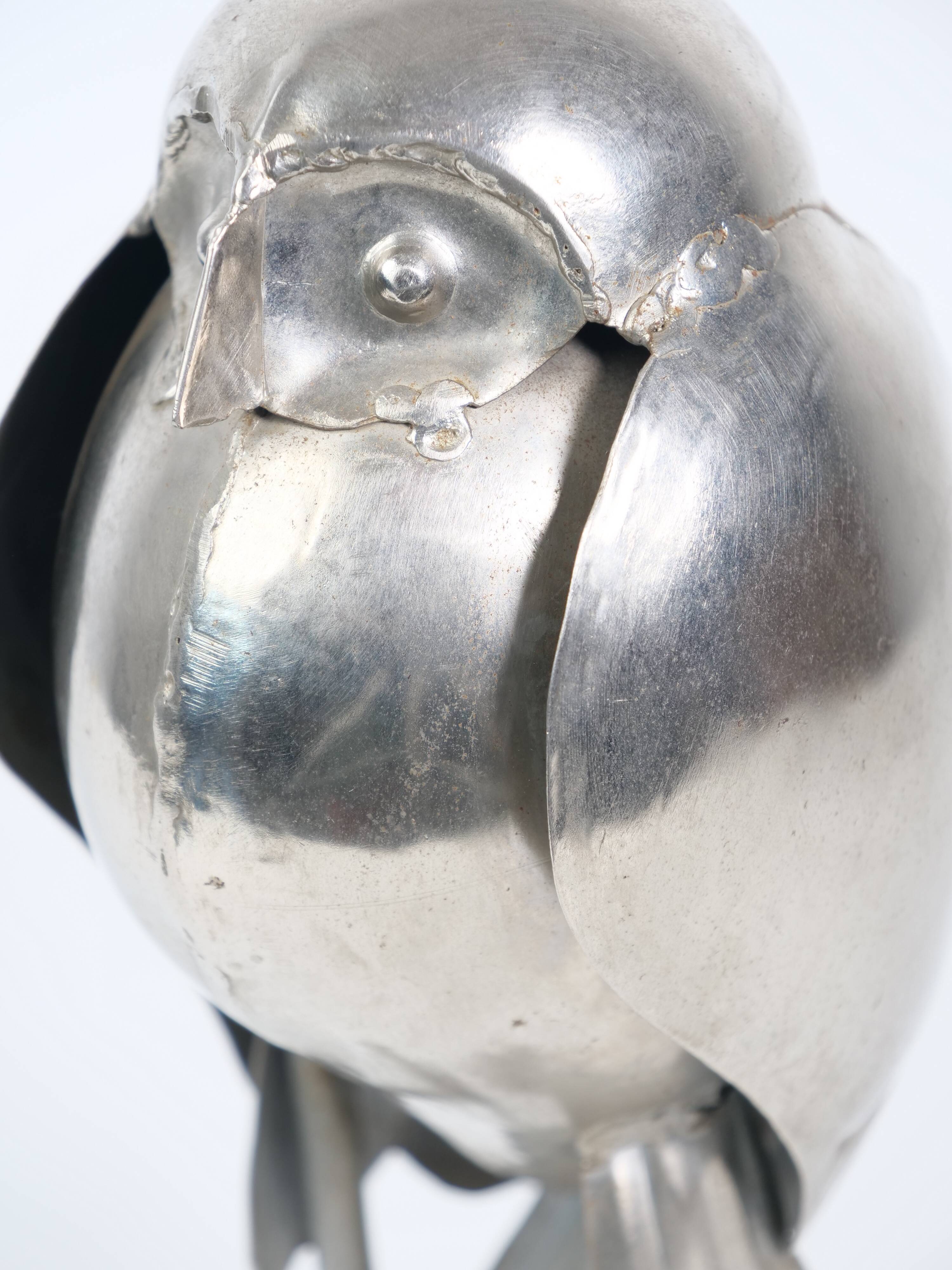 Brutalist sculpture decorative owl folk art
