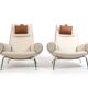 Early Pair Hans Wegner Queen Chairs by Johannes Hansen c.1960 / New Upholst