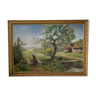 Peinture à l’huile toile 1944 XL