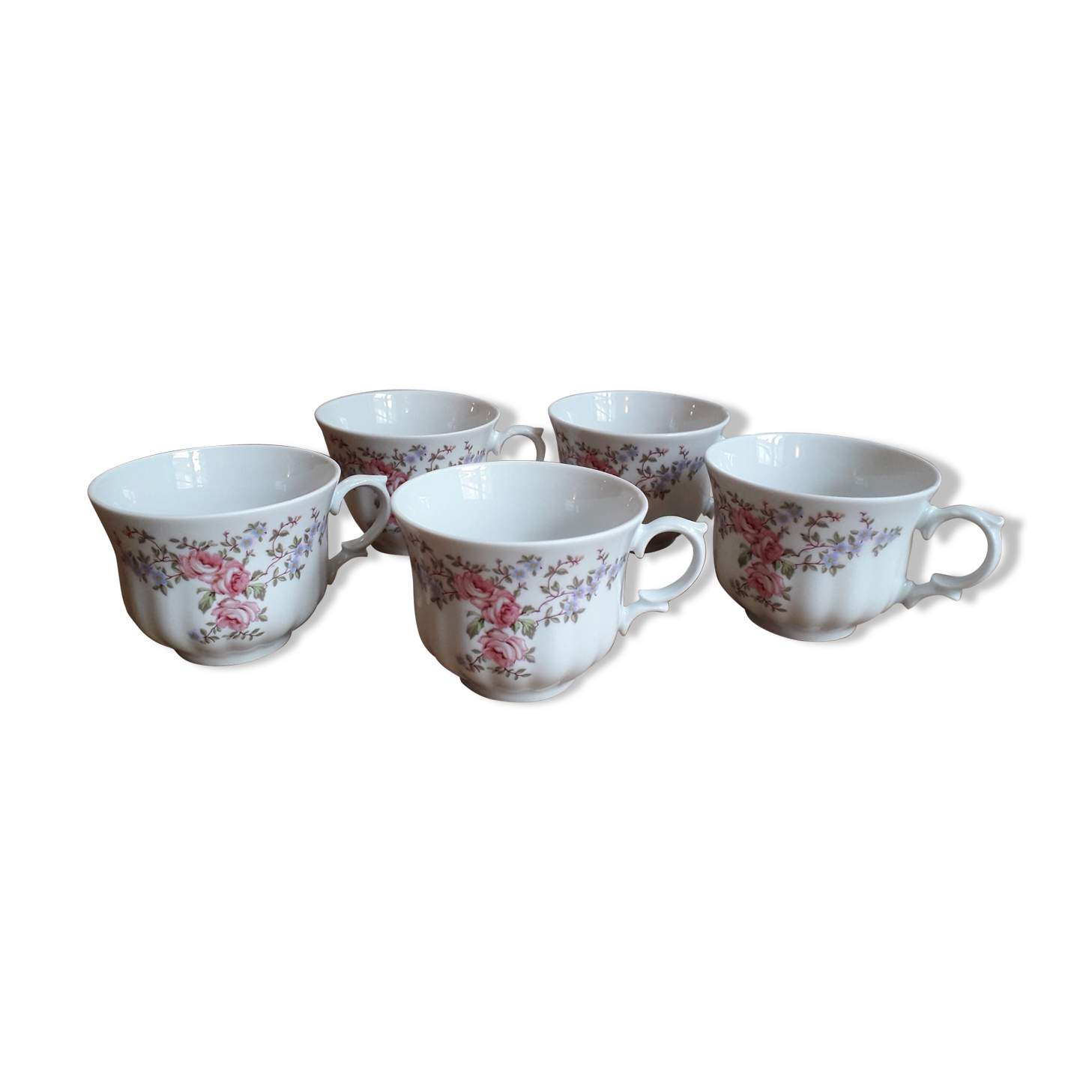 Set de 5 tasses en porcelaine de Bavière