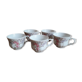 Set of 5 cups of Bavarian porcelain