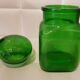 Pot d'apothicaire vintage en verre vert