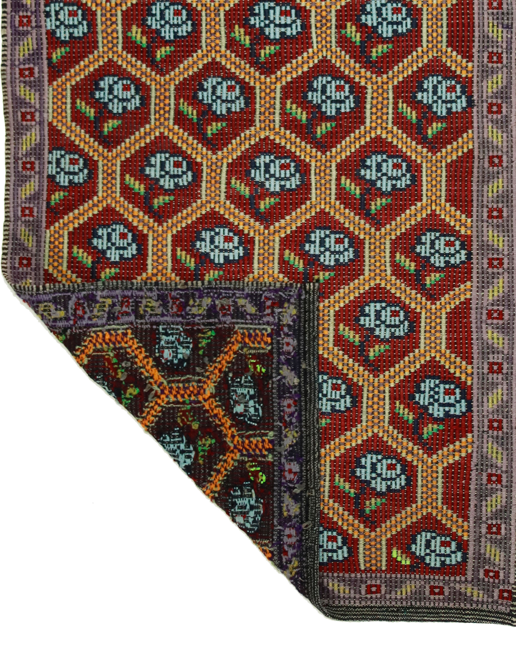 Anatolian handmade kilim rug 260 cm x 99 cm