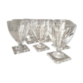 Suite of 12 glasses a vin cristal val st lambert 1925
