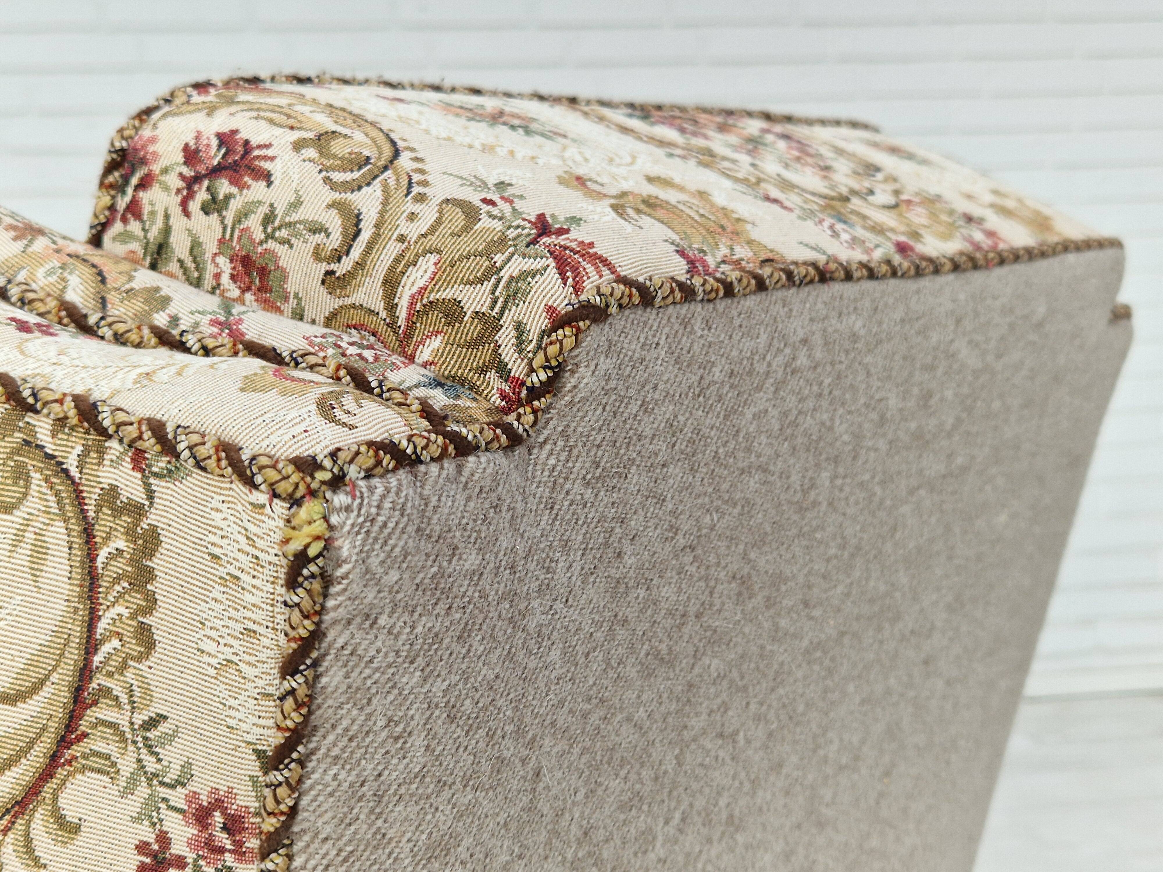 Fauteuil relax danois en tissu années 1950