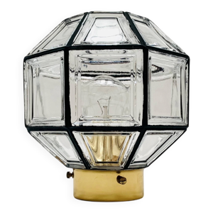 Lustre encastré en laiton - verre