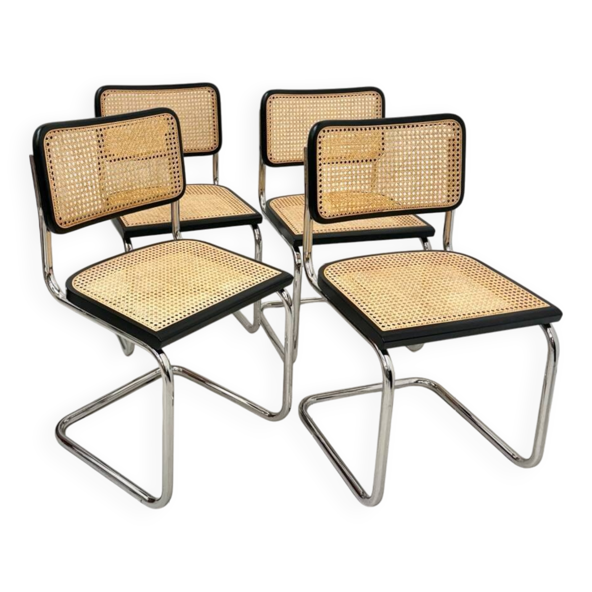 Set of 4 black B32 chairs