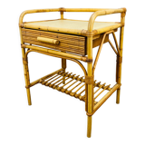 Vintage rattan bedside 60s
