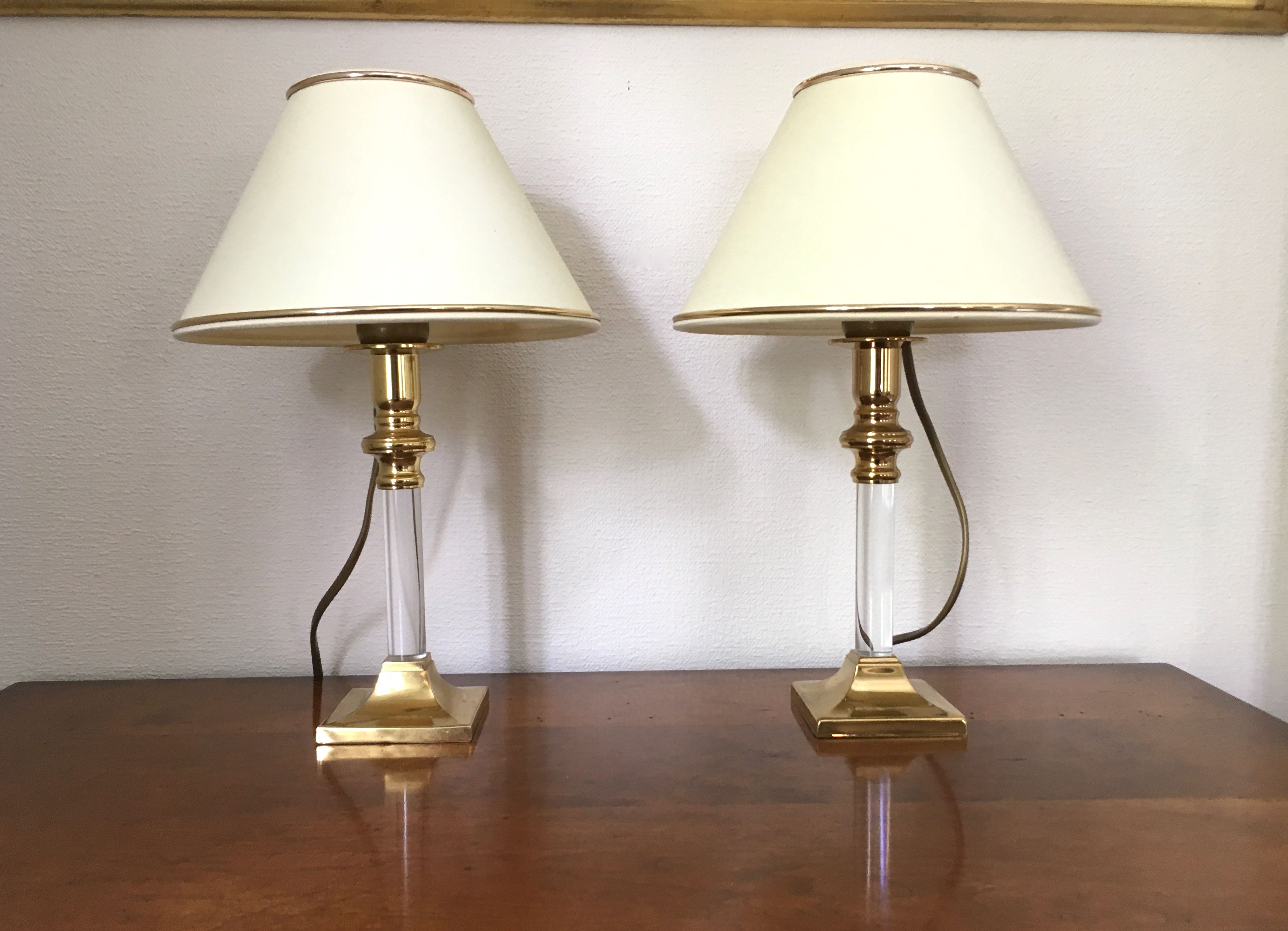 Pair of bedside lamps 80s