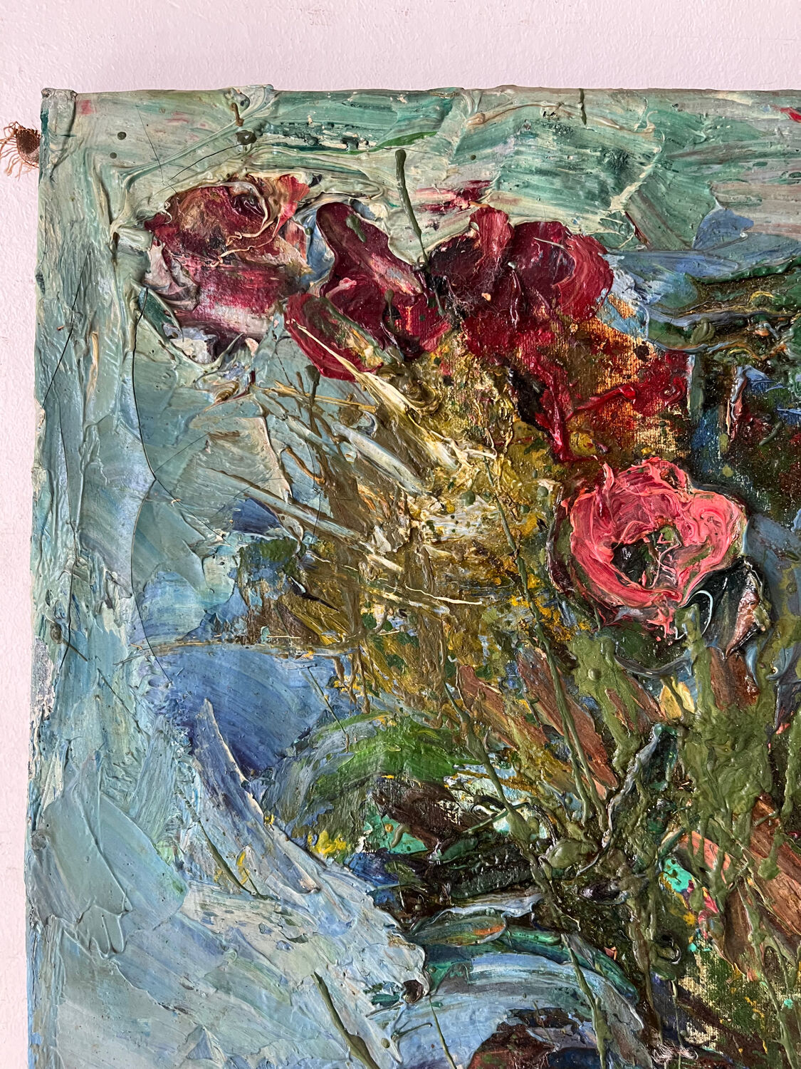 Flower bouquet, knife technique, signed