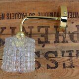 Brass and moulded glass sconce