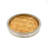 Hollywood regency bamboo and brass tray, Italy 1970s