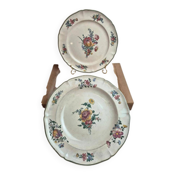 Lot de 2 plats Villeroy & Boch Mettlach 1562 – décor floral vintage