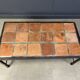 Spanish iron and ceramic tile coffee table, 1950s