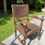 Fauteuil et chaises style Henri II