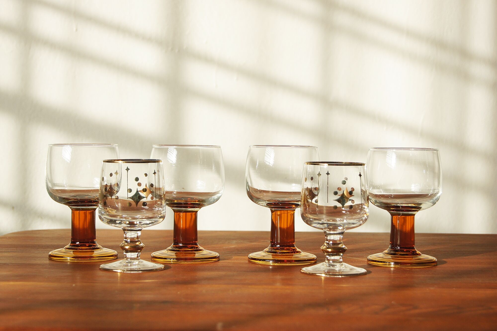 Glasses France 1970s set of 6