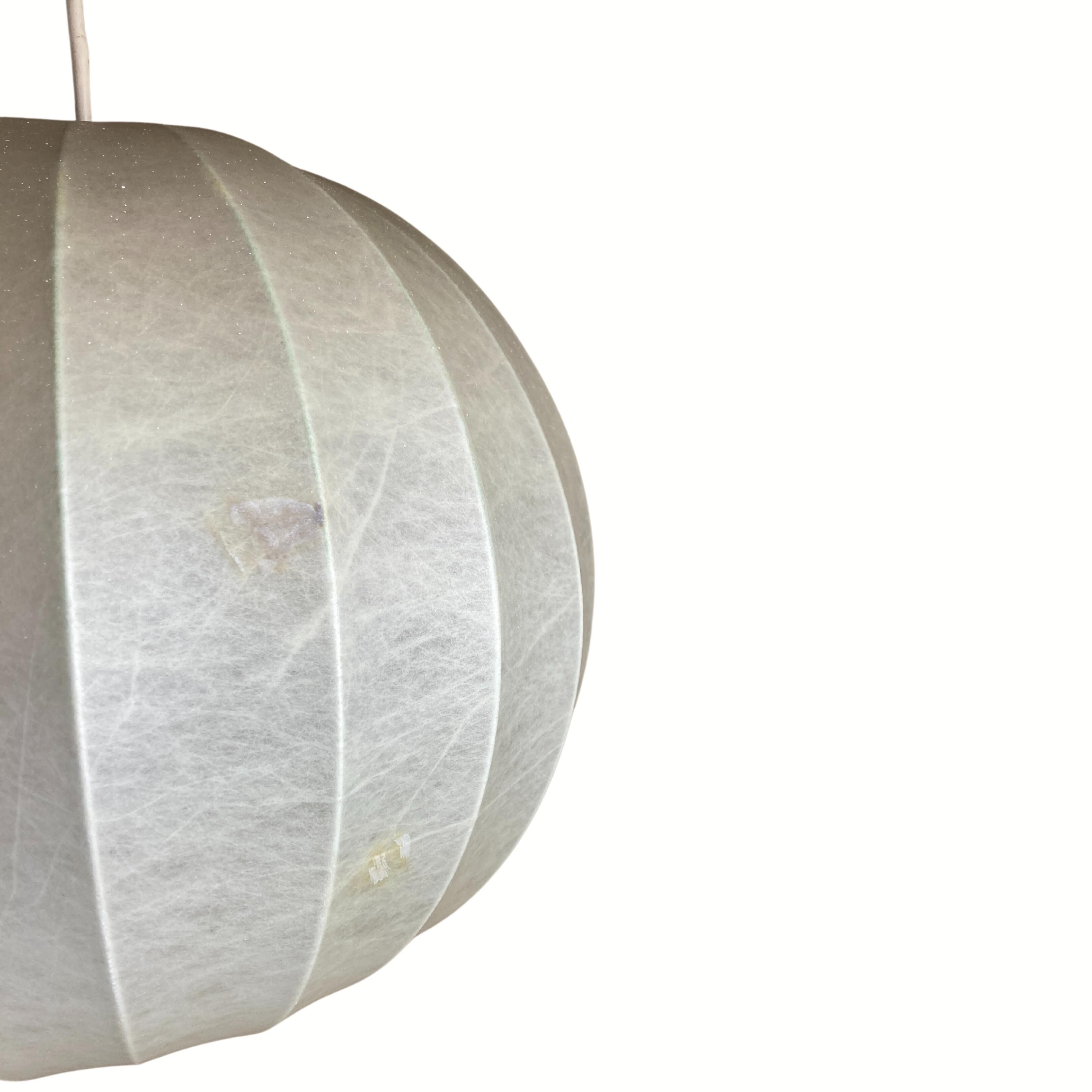Pair space age cocoon hanging lamps, Germany 1960s