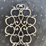 Pewter trivet, vintage apples model