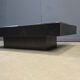 Vintage lacquer and aluminum checkerboard coffee table, 1970s