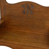 Arts And Crafts oak hall bench