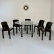 Set of 5 Selene plastic chairs designed by Vico Magistretti Artemide