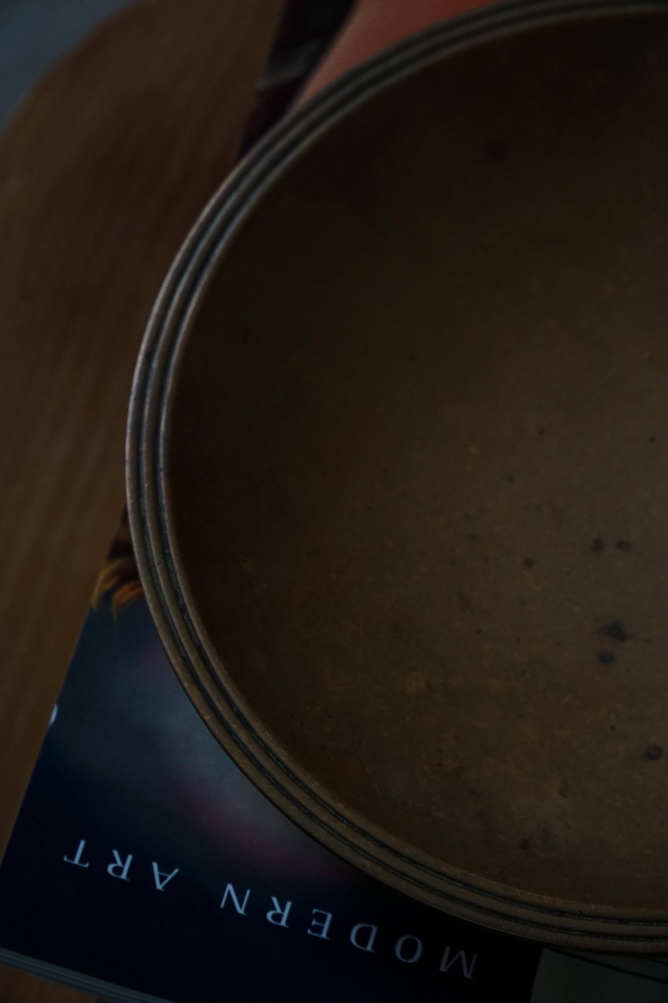 Danish Art Deco bronze bowl patinated by Just Andersen, "Just B-2025 DENMARK"
