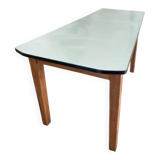 Formica and wood kitchen table