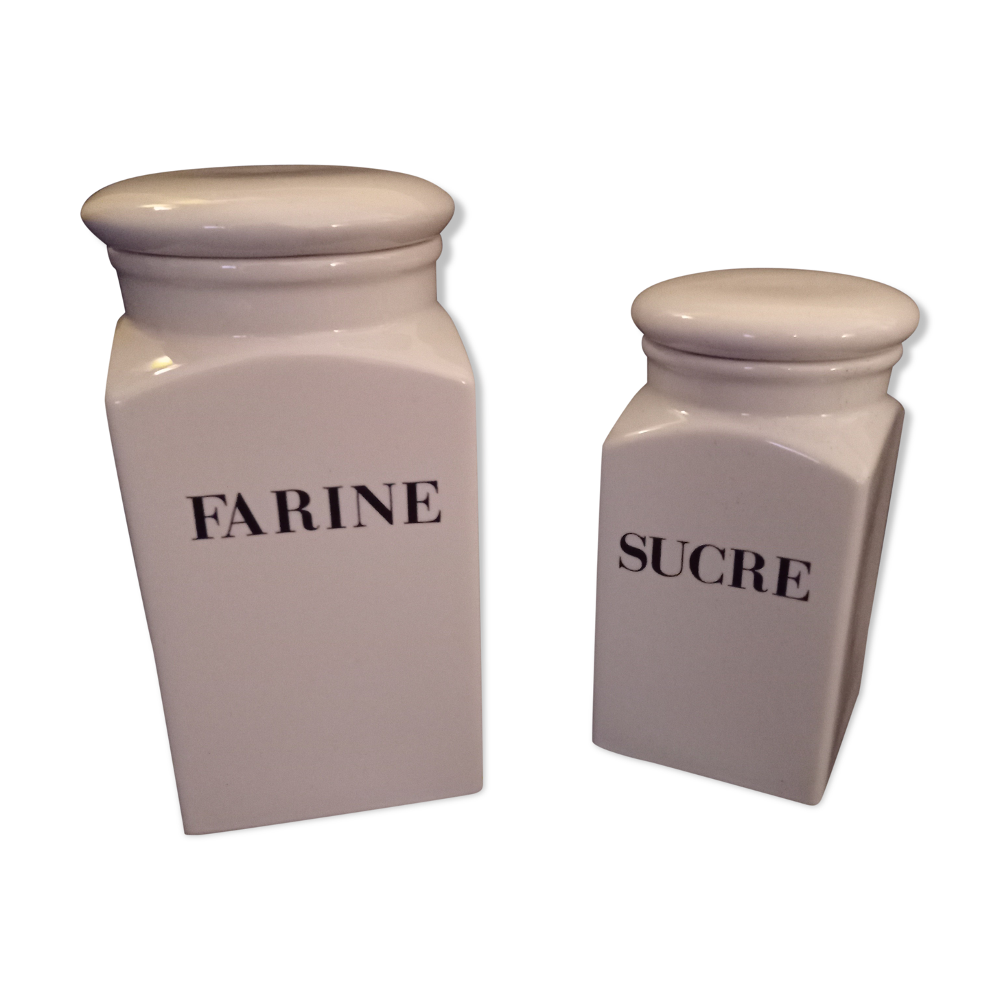 Flour and sugar jars