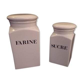 Flour and sugar jars