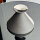 Pair of cream and grey ceramic vases from the 1970s