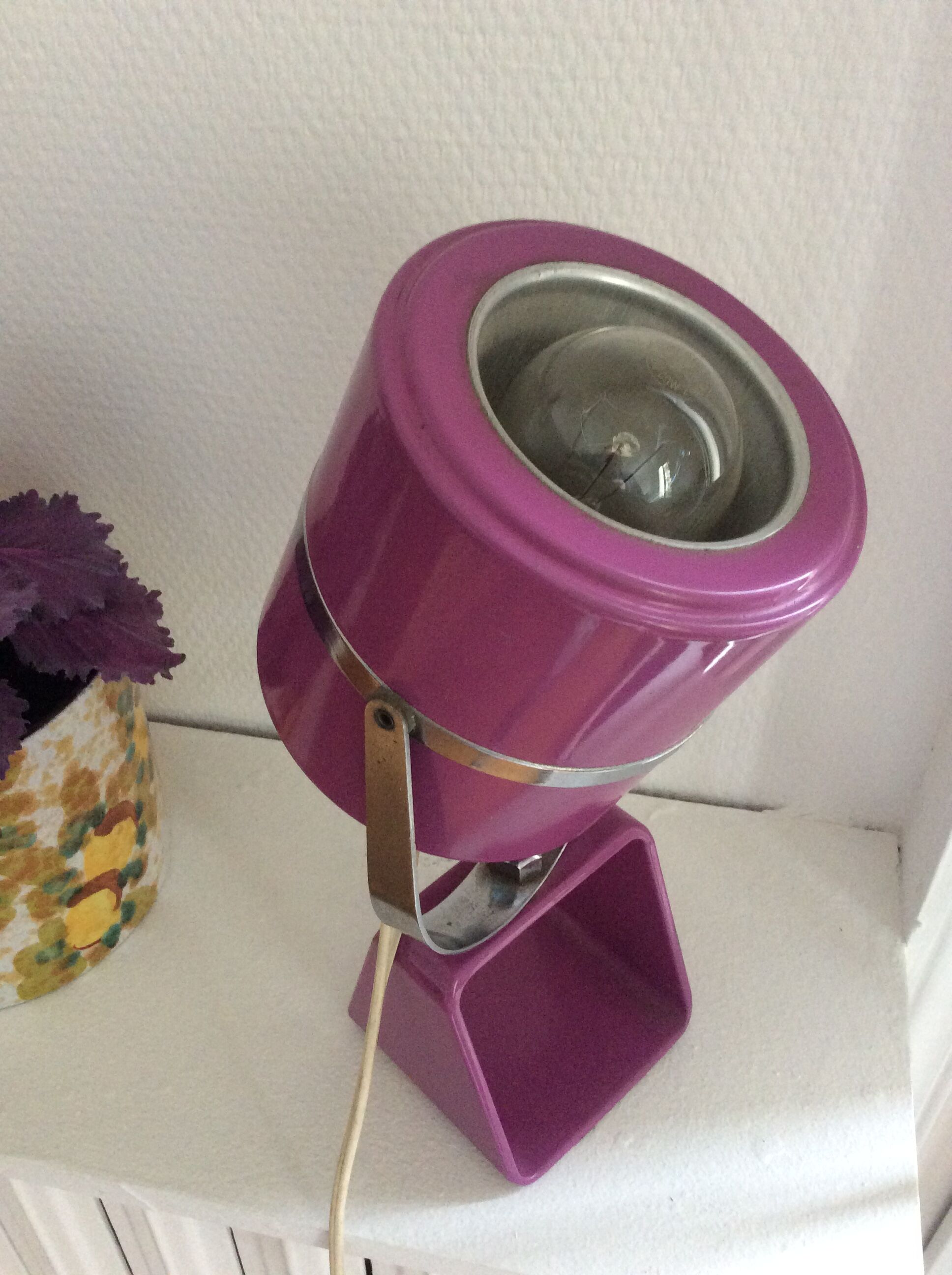 Lamp purple 70s vintage