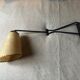 Wall lamp 2 black metal arms 60s