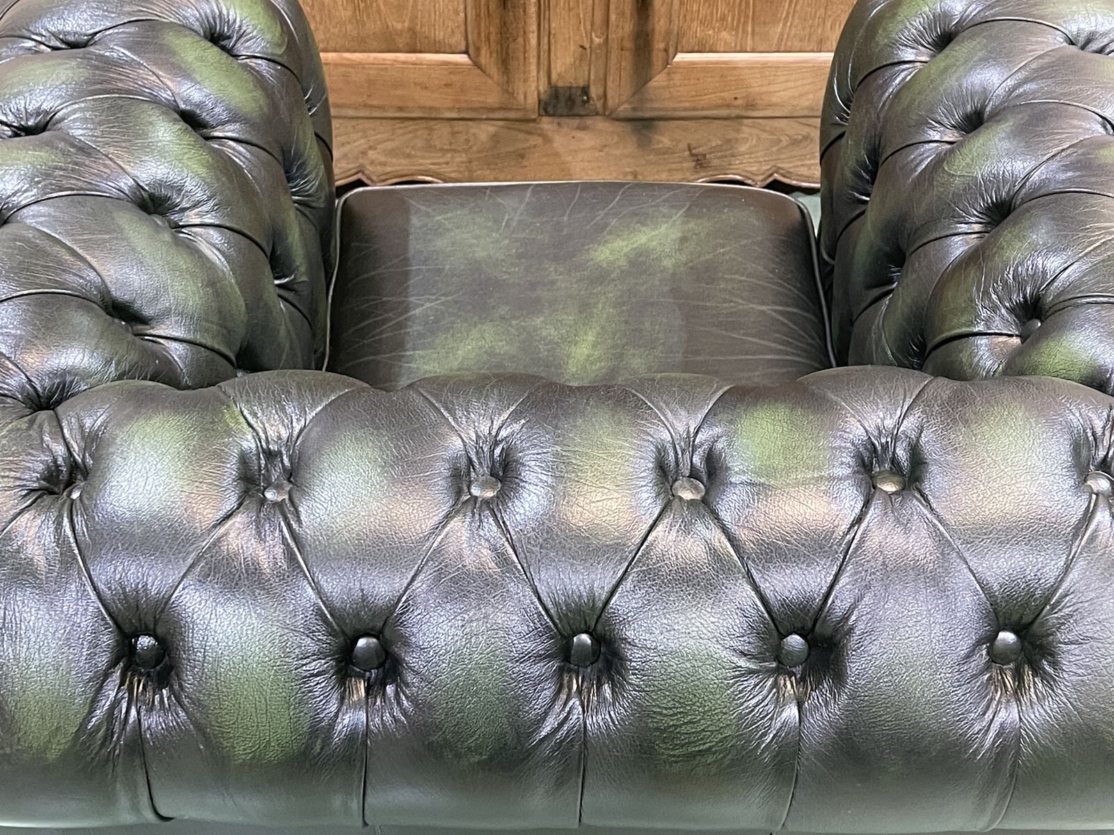 Chesterfield leather armchair from the 70s