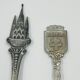 Set of 7 Heraldic Souvenir Spoons from Cities