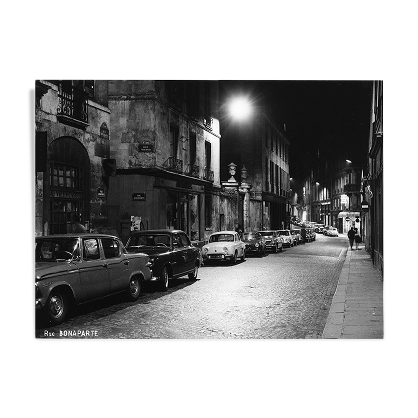 Photography Paris rue Bonaparte de nuit III (1965)