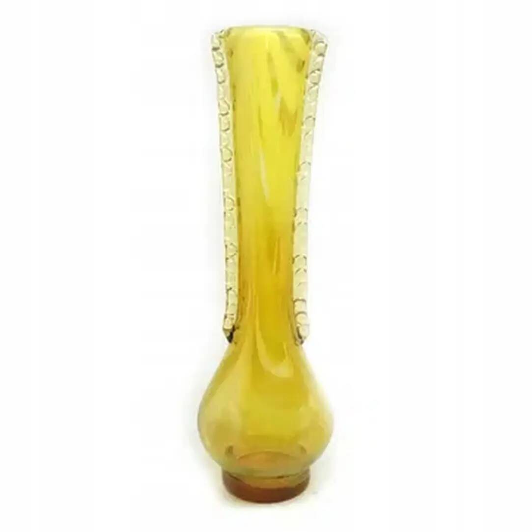 Vase postmoderne, en verre, Pologne, années 1970