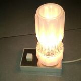 Vintage moulded glass lamp