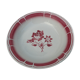Badonviller art deco red service hollow dish
