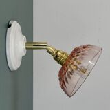 Vintage pink glass lampshade - tableware collection