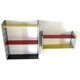 Étagère murale en métal de style Jean Prouvé, Perriand en métal jaune, rouge et noir