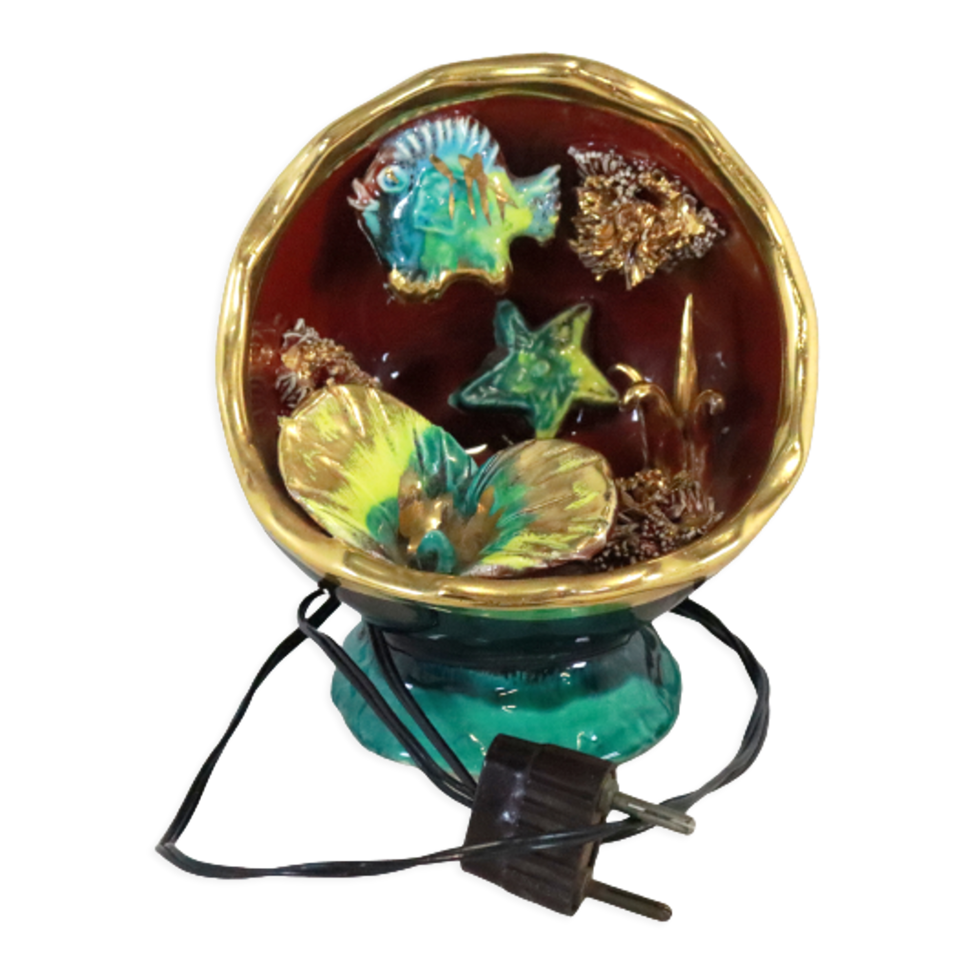 Vintage Vallauris ceramic table lamp lamp