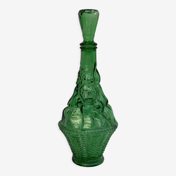 Italian glass decanter green