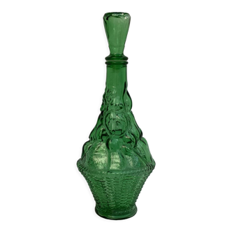 Italian glass decanter green