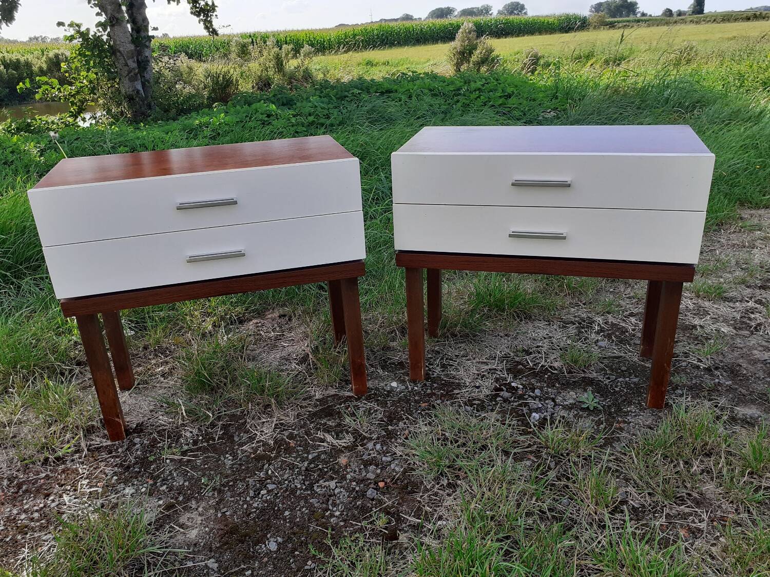 Pair of vintage bedside tables