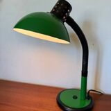 Green Aluminor articulated desk lamp from the 70s
