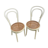 Bistro chairs in rattan and canning